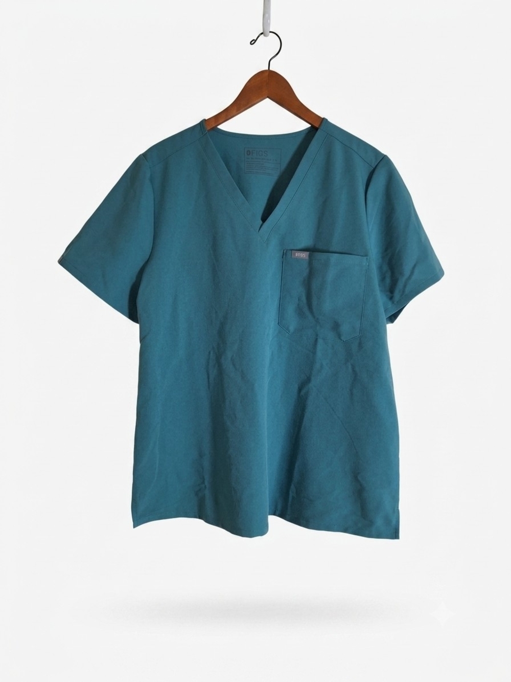 NWT FIGS Technical Scrub Green Top Blouse Size XL